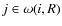$j \in \omega(i,R)$