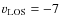 $v_{\rm
LOS}=-7$