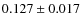 $0.127\pm0.017$