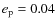 $e_{\rm p}=0.04$