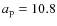 $a_{\rm p}=10.8$
