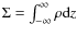 $\Sigma=\int_{-\infty}^{\infty}\rho {\rm d}z$