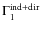 $\Gamma ^{\rm ind+dir}_1$