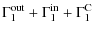 $\displaystyle \Gamma_1^{\rm out}+\Gamma_1^{\rm in}+\Gamma_1^{\rm C}$