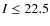 $I\le 22.5$