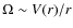 $\Omega \sim V(r)/r$
