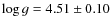 $\log g = 4.51 \pm 0.10$