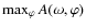 $\max_{\varphi}A(\omega,\varphi)$