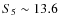 $S_5\sim13.6$