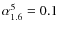$\alpha_{1.6}^5=0.1$