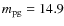 $m_{\rm pg}=14.9$