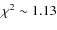 $\chi^2 \sim 1.13$