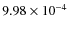 $9.98\times10^{-4}$