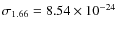 $\sigma_{1.66}=8.54\times10^{-24}$