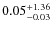 $0.05_{-0.03}^{\rm +1.36}$