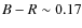 $B-R\sim0.17$