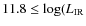 $11.8\le \log(L_{\rm IR}$