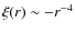 $\xi(r) \sim - r^{-4}$