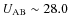 $U_{{\rm AB}}\sim 28.0$