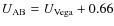 \(U_{{\rm AB}}=U_{{\rm Vega}}+0.66\)