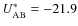 $U_{{\rm AB}}^* = -21.9$