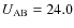 $U_{{\rm AB}} = 24.0$