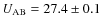 $U_{{\rm AB}}=27.4 \pm 0.1$