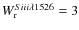 $W_{{\rm r}}^{Si {\sc ii}\lambda1526}=3$