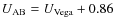 $U_{\rm AB}=U_{\rm Vega}+0.86$