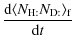 $\displaystyle \frac{{\rm d} \langle {N_{\rm H:}N_{\rm D:}} \rangle_{\rm f}}{{\rm d}t}$