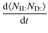 $\displaystyle \frac{{\rm d} \langle {N_{\rm H:}N_{\rm D:}} \rangle}{{\rm d}t}$