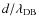 $d/\lambda_{\rm DB}$
