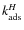 $k^H_{\rm ads}$