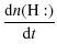 $\displaystyle \frac{{\rm d} n({\rm H:}) }{{\rm d}t}$