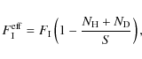 \begin{displaymath}F^{\rm eff}_{\rm I}= F_{\rm I}\left(1 - \frac{ N_{\rm H} + N_{\rm D} }{S}\right),
\end{displaymath}