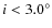 $i<3.0^{\circ}$
