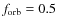 $f_{\rm orb}=0.5$