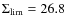 $\Sigma_{\rm
lim}=26.8$