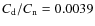 $C_{\rm
d}/C_{\rm n}=0.0039$