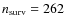 $n_{\rm surv}=262$