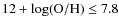 $12+ \log ({\rm O/H}) \leq 7.8$