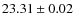 $23.31 \pm 0.02$