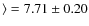 $\rangle = 7.71 \pm 0.20$