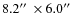 $8.2\hbox {$^{\prime \prime }$ }\times 6.0\hbox {$^{\prime \prime }$ }$