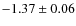 $-1.37\pm0.06$
