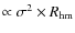 $\propto \sigma^2 \times R_{\rm {hm}}$