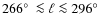 $266\hbox{$^\circ$ }\la \ell \la 296\hbox{$^\circ$ }$