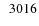$\phantom{0}3016$
