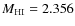 $M_{\rm HI} = 2.356$