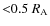 ${<}0.5~R_{\rm A}$
